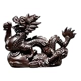 Décoration d'étagère dragon : la statue de dragon est fabriquée en bois de qualité, robuste et , ce qui lui permet de décorer une étagère en forme de dragon