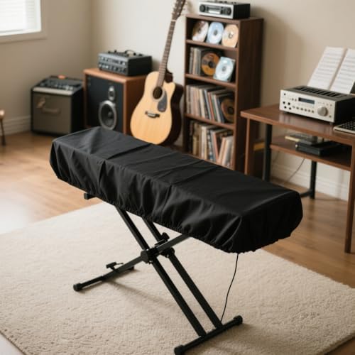 61 Keys Piano Keyboard Dust Cover, Water Proof, Digital Electronic Piano Keyboard Covers, Premium Surface Protect Your Music Piano Essential Accessories - Thumbnail 6