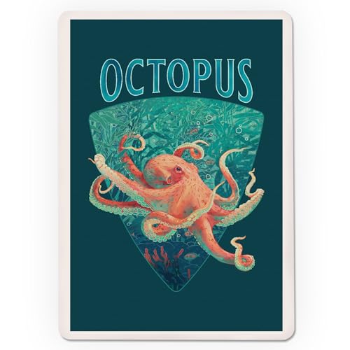 Lantern Press Naipes de Poker Octopus 52 Cartas Adultos miniatura 3