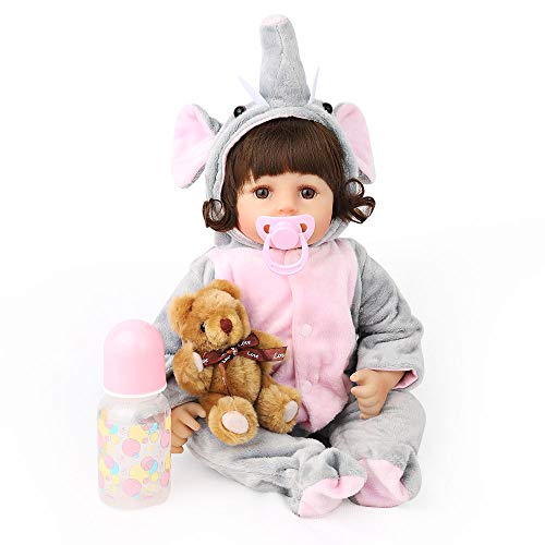 CHAREX Realistic Reborn Baby Dolls 18 inches, Lifelike Handmade Newborn Girl Weighted Ba
