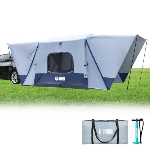 Niphean Inflatable Tents for Camping, Waterproof & Windproof Blow Up Inflatable Tent for 2-4 Person, Easy Setup Sun Protection Glamping Cabin with Dual Awnings for Outdoor Camping, 8'L x 7'6"W x 7'H Niphean Inflatable Tents for Camping, Waterproof & Windproof Blow Up Inflatable Tent for 2-4 Person, Easy Setup Sun Protection Glamping Cabin with Dual Awnings for Outdoor Camping, 8'L x 7'6"W x 7'H