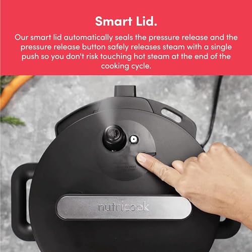 Nutricook Stainless Steel Smart Pot 2, 1000W, 9 In 1 Instant Programmable Electric Pressure Cooker, Slow Cooker, Rice Cooker, Steamer, Saute Pot,... - Image 7