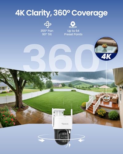 Image of REOLINK 4K 8MP Dual-Lens PTZ Wired WiFi Outdoor Security Camera, 2.4 /5GHz | 360 Auto Tracking, 6X Hybrid Zoom, Smart Person /Vehicle /Animal Detection, Dual-Band Wi-Fi, Color Night Vision, TrackMix WiFi