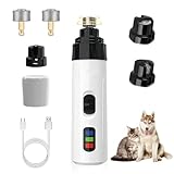 Silent Groom Pro Nail Grinder, 3 Grinding Quiet Electric Dog Nail Grinder, USB Rechargeable Pet Paws Grooming Smoothing Tool for Dogs Cats for Home Use