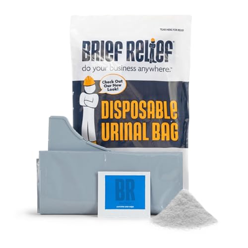 Brief Relief Disposable Urinal/Pee Bag (100 Pack) - Unisex Portable