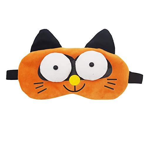 Image of Jenna Eye Mask for Sleeping with Adjustable Strap Super Soft Sleeping Mask Blind Fold for Comfortable Sleep Travelling Sleep Mask (3D Cat Brown)