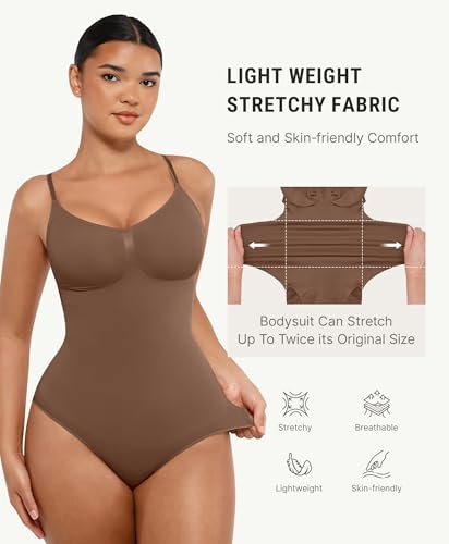 Image of FeelinGirl Shapewear Bodysuit Tummy Control Body Shaper for Women