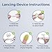 AUVON Lancing Device with Less Pain Design, Blood Sample Pen and Twist Top 100pcs 30 Gauge Lancets for Blood Sugar Level Monitoring
