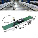 Zayuzo Mini-Förderband Mit Automatischem Zähler, 10 X 100 Cm Tischförderband, Einstellbare Geschwindigkeit 1,8–7,6 Cm/s (116 U/min), Edelstahlrahmen, Ideal Für Wissenschaftliche Reibungsexperimente Un