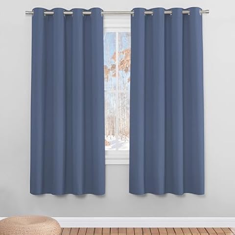 PONY DANCE Blackout Eyelet Curtains Set Cover