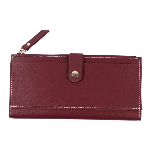 KESYOO 1pc Multifunctional Wallet for Women Multi-card Holder Purse Wine for Daily Use Easy Open and Close for Storing Cards and Receipts
