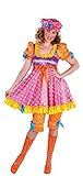  narrenkiste M212119-XS bunt Damen Babydoll Clown Kostüm Bade Anzug Gr.XS