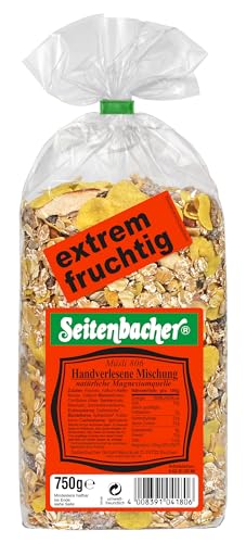 Seitenbacher Müsli Handverlesene-Mischung I Vollkorn I ohne zugesetzten Zucker I ohne zugesetztes Fett I viele Früchte I 3er Pack (3 x 750g)