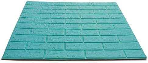 Craft Faux Brick Wall Panels - Peel and Stick Foam Brick - 3D Wall Panels for Fake Brick Wall - Self Adhesive Brick Wall Panels - 3D Brick Wallpaper (20 Pack, Seafoam)