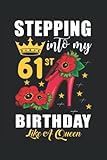 Photo Gallery stepping into my 61st birthday like a queen notebook: womens birthday heart themed notebook, girls birthday journal gift for her 120 pages 6x9 inches Photo Gallery stepping into my 61st birthday like a queen notebook: womens birthday heart themed notebook, girls birthday journal gift for her 120 pages 6x9 inches