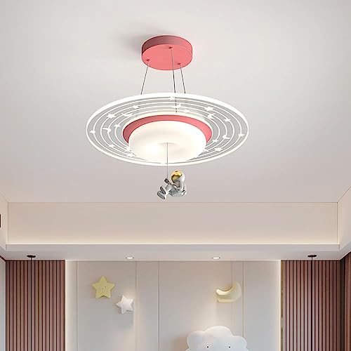 Plafonnier LED 37W dimmable et moderne avec suspension astronaute ronde