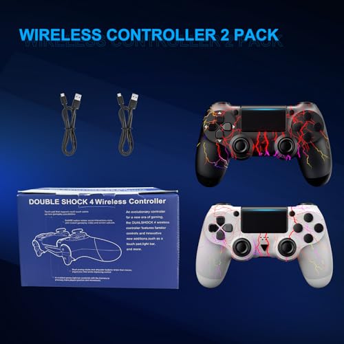 image for KDYGPDCT 2 Pack Wireless Controller for PS4 / Pro/Slim & PC，with 2 U