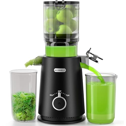 ECOSELF Large Feed Chute for Family Needs, Cold Press Juicer