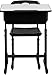 Flash Furniture Adjustable Student Desk and Chair Set for Classrooms or Remote Learning, Adjustable School Desk with Chair and Book Box, Gray/Black