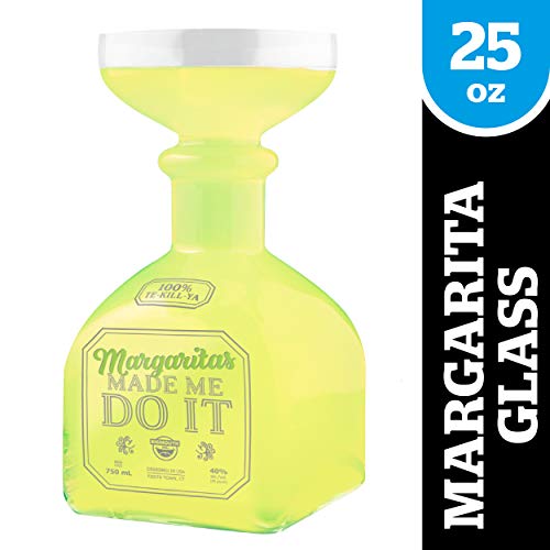 Bigmouth Inc. Margarita Bottle Glass – Hilarious Glass Holds up to 32 Oz