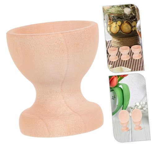 VERDANVERSE 12 Stück Teiliges Set Holz Eierbecher Unlackiert Glatte Oberfläche DIY Ostern Deko Eierhalter für Familienfeiern Kreatives Basteln Holzständer für Eier und Enteneier – Bild 8