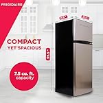 Frigidaire 2 Door Apartment Size Refrigerator with Freezer, 7.5 cu ft, Retro, Silver, Platinum - Image 5