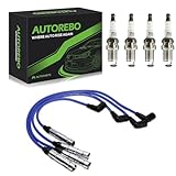 Iridium Spark Plugs with Wire Set Compatible with Volkswagen Jetta Golf Beetle L4 2.0L # 55601 671-4125 57041 RC-VWC035 06A905409L 06A905409F 6714125#1998 1999 2000 2001 2011 2012 2013 2014 2015