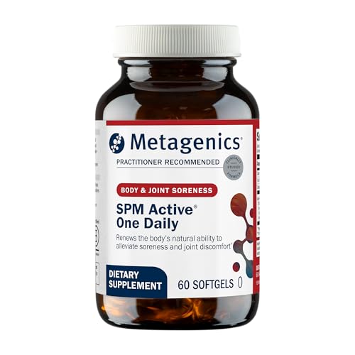 Metagenics SPM Active One Daily Supplement - Next Generation Omega Fish Oil with Pro Resolving Mediators for Joint Soreness & Soothing Relief* - Sustainably Sourced - Gluten-Free - 60 Softgels
