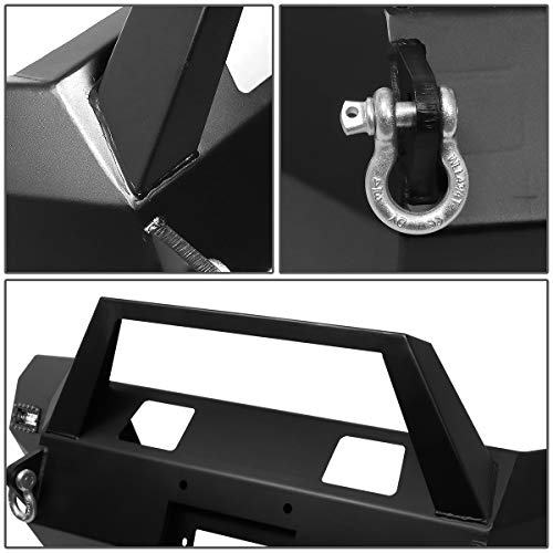 Image of DNA Motoring FGBP-008 1-Piece Design Rock Crawler Front Winch Bumper w /LED Fog Light Compatible with 07-13 Toyota Tundra