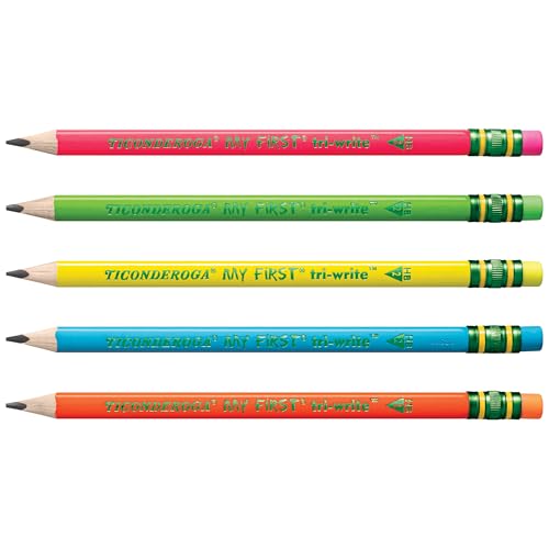 My First® Tri-Write™ kredki w drewnianej obudowie, różne neony, 12 szt