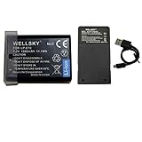 WELLSKY LP-E10 互換バッテリー 1点 + 超軽量 USB Type C 急速互換充電器 バッテリーチャージャー LC-E10 1点 純正品と同じよう使用可能 残量表示可能 キヤノン Kiss X50 / EOS Kiss X70 / Kiss X80 / Kiss X90