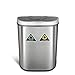 Ninestars DZT-70-11R Automatic Touchless Motion Sensor Semi-Round Trash Can/Recycler, 18.5 Gal. 70 L., Stainless Steel