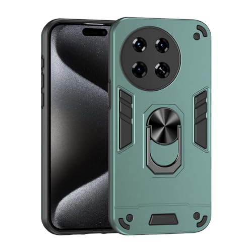 Coque Tecno Spark 20 Pro+ antichoc verte avec anneau magnétique intégré