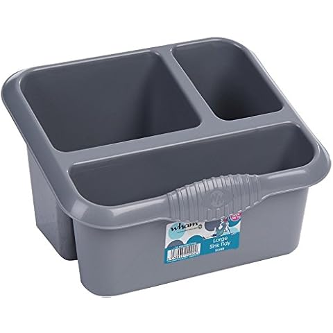 Wham Silver Plastic Sink Tidy Caddy Cover