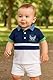 Mayoral 1102 Poloshirt für Neugeborene, Rot, Kurzarm, klassischer Kragen, Hundemotiv, lässiger Stil, bequem und weich, Größen 6-36 Monate, Azul, 9 Monate