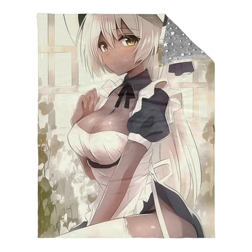 Manta de anime sexy de piel bronceada abrigo suave contra el frio 2