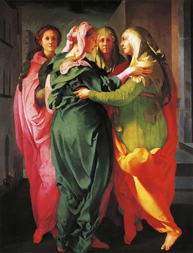 La Visitation de Jacopo Pontormo Toile pour Habiller un Grand Mur Vide de Bureau