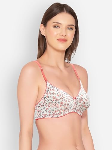 Image of Groversons Paris Beauty Women's Printed Everyday T-Shirt Bra, Comfortable, Non-Padded (BR126)