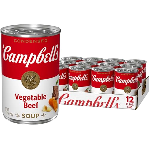 Campbell's Condensed Vegetable Beef Soup, 10.5 Ounce Can (Pack of 12)