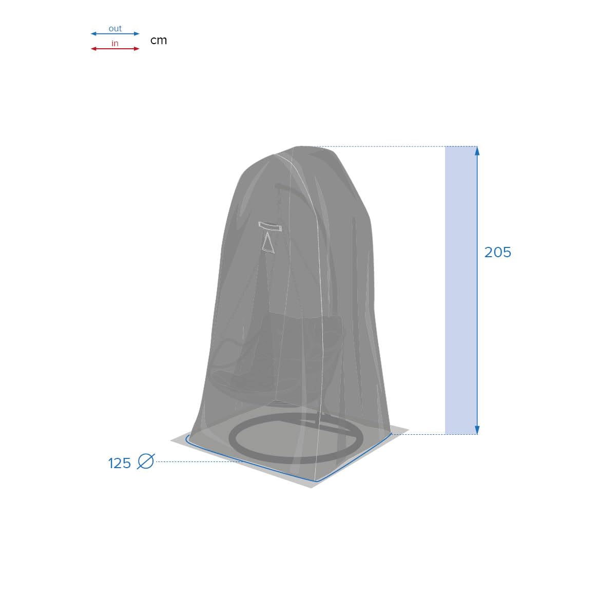 Hespéride - Housse de Protection hambo pour Fauteuil Oeuf Suspendu 205x125x125cm en Polyester
