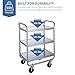 Lakeside 473 Utility Cart, Stainless Steel, 3 Shelves, 500 lb. Capacity (Fully Assembled)