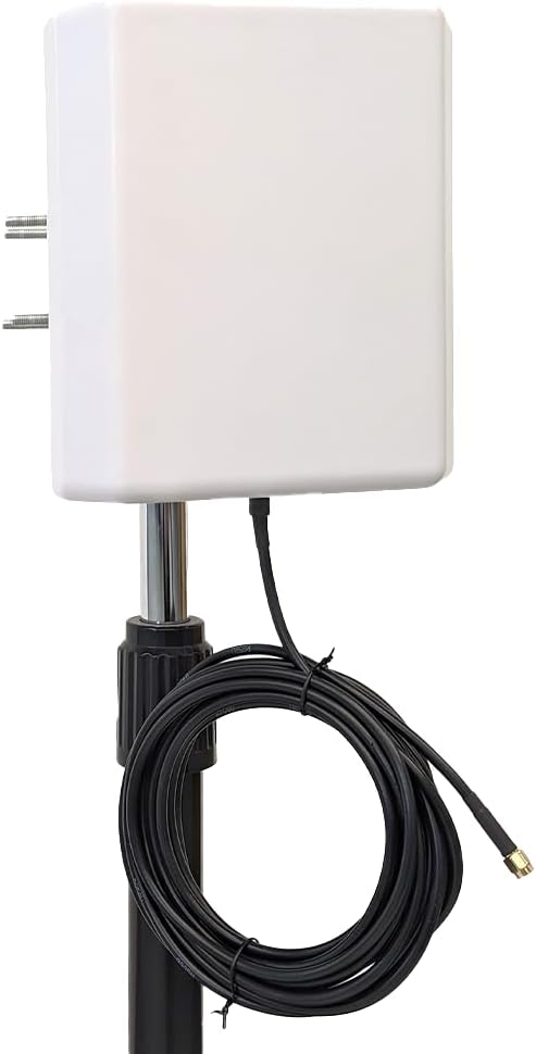 4G Panel Antenna for 4G LTE 3G and WiFi 700-2600MHz 10dBi Outdoor U Bolt Screw Mount SMA Male for Cellular 4G LTE 3G LORA Helium and WiFi
