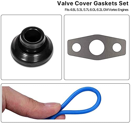 Miniatura 5 de Juego de juntas de tapa de válvula compatible con Chevy Silverado, Suburban, GMC Sierra, Tahoe, Trailblazer, Yukon, Envoy, Cadillac Escalade - OE