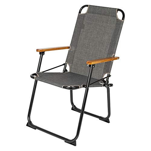 Chaise de camping Brixton Bo-Camp aluminium gris pliante et légère