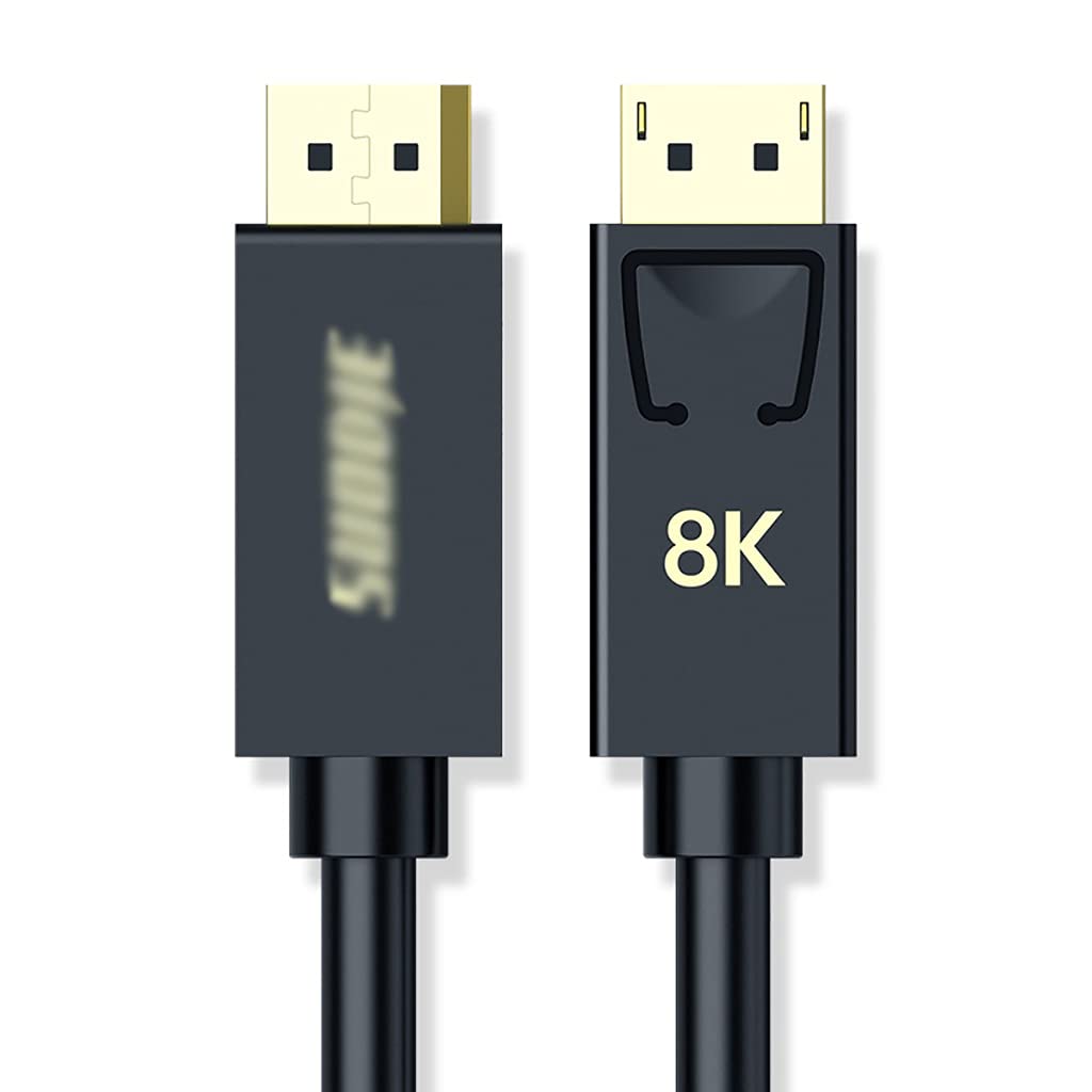 ASFD Monitor Cable 8K Display Port Cord [8K@60Hz, 4K@144Hz, 2K@165Hz] DP 1.4 Male to Male Cable for Monitor, Laptop and More Cable (Length : 0.5M)