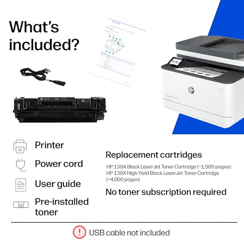 HP LaserJet Pro MFP 3101fdw Wireless Black & White All-in-One Laser Printer, Scanner, Copier, Fax, Best-for-Office (3G628F) - image 7