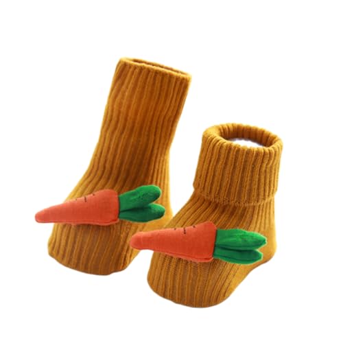WRITWAA Winter Baby Socks Anti-slip Cotton Socks Toddlers Footwear Carrot Size 1-3 Years
