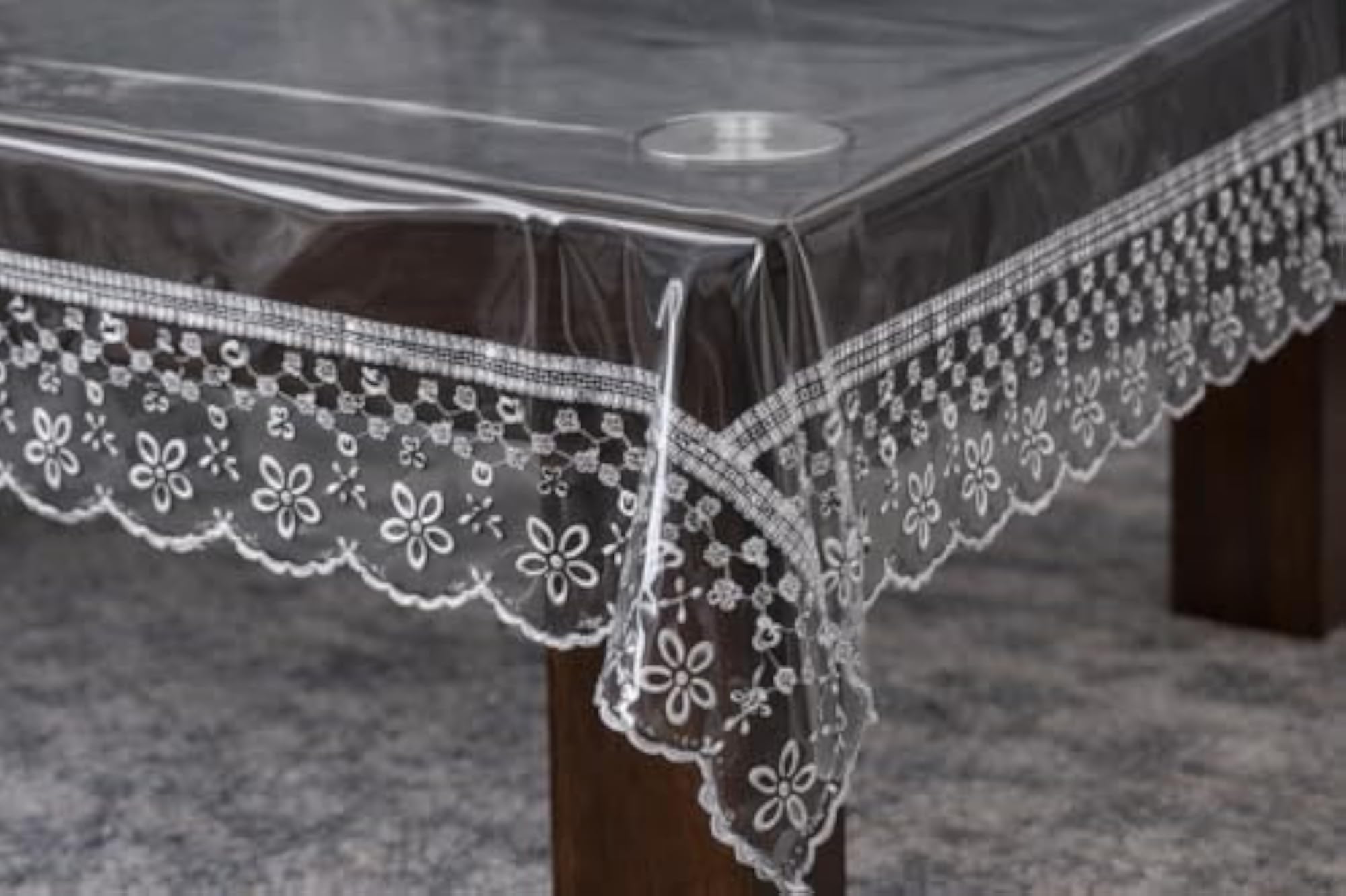 PVC Centre Table Cover for 2-4 Seater, Waterproof Table Protector
