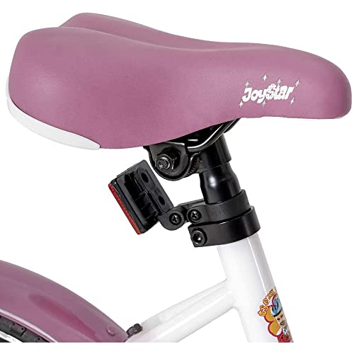 Image of JOYSTAR 12 Inch Kids Bike Little Daisy Girls Bike with Training Wheels Doll Seat Basket & Streamers Princess Kids Bicycle for Girls Toddler of 2-4 Years Toddler Girl Bikes Purple
