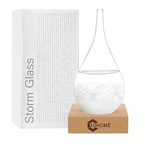 3DHOME Sturmglas, Mode Kreative Wassertropfen Glas Barometer, Wettervorhersage Flasche, Wetterstation,Verwendet für Heim…